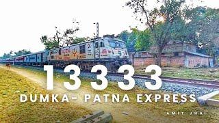 13333 Dumka Patna Exp with mega offlink RPM WAP 7 thundering towards Patna