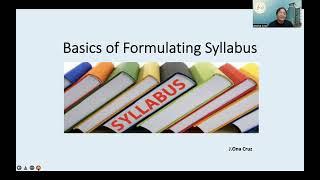 Basics of Formulating a Syllabus