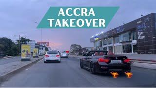 FLAMING BMW F10 M5, F83 M4 and E93 335IS ACCRA Street TAKEOVER - REACTIONS ARE WILD - 720S WAS OUT!