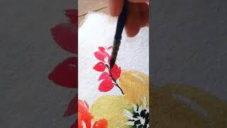 Floral WaterColour Art | Ayesha Nazneen | Watercolour #shorts #youtubeshorts #paint