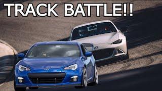 Mazda Miata ND vs Subaru BRZ Track Battle! [POV Track Day @ Pocono Raceway]