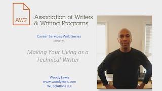 Making Your Living as a Technical Writer (AWP Career Services Web Series)