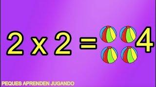 La tabla del 2 para niños  Aprender a multiplicar  Video para niños PequesAprendenJugando