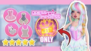 USING *ONLY VIP ITEMS* IN *DRESS TO IMPRESS* (I FAILED!!!)