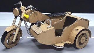 How to make 3 Wheel Motorcycle - Ural Motorcycle from Cardboard