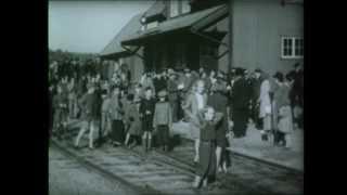 Inauguration of Nämforsen hydropower station in 1946 (in Swedish)