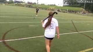 GIRL GETS A HOCKEY BALL TO HER FACE | WIDOFAILS