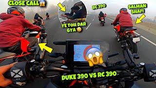 Hyper Ride with Duke 390  | Crazy Close Calls 🫨 | Ktm RC 390 vs Duke 390