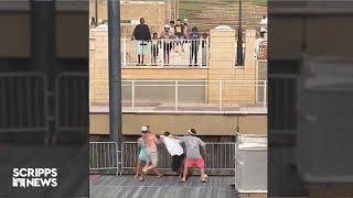 Raw Footage: Montgomery, Alabama riverfront brawl