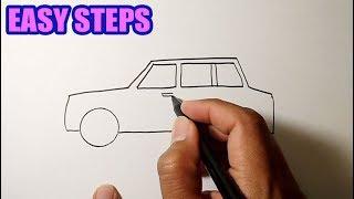 How to draw a classic car (Easy To Follow)