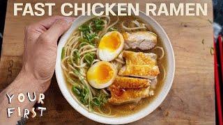 Quick Homemade Chicken Ramen and Udon Noodle Soup