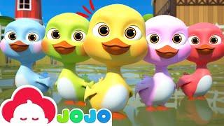 5 Little Ducks Nursery Rhyme | Colorful Ducks | Baby JoJo Nursery Rhymes & Kids Songs