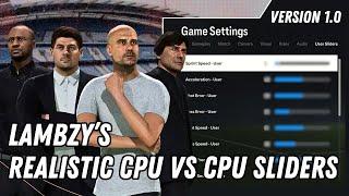 Most REALISTIC CPU vs CPU Sliders! | TACTICAL VIEW | PLAYER CAREER | EA FC 24 | Version 1.0