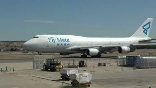 Fly Meta Boeing 747-400 9H-WFF Taxing Madrid Barajas LEMD