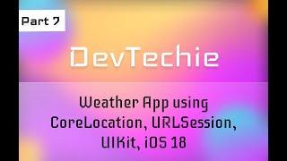 Simple Weather App with CoreLocation, API, Programmatic UI in UIKit, iOS 18 - App Icon