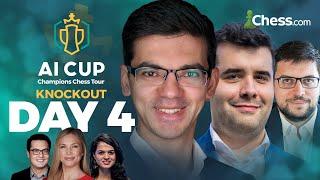 AI Cup 2023 Day 4 Part 1 | Anish & Nepomniachtchi Clash To Battle MVL in Losers Final!