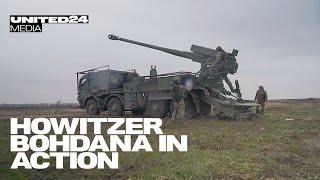 Ukrainian-made 155 howitzer Bohdana Hit Russian Weapons Depots, Infantry Positions, and Mortar Crews