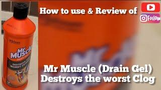 Mr Muscle Drain gel review | Drain Gel | Unclogger | Unclog bathtub drain | Drain cleaner