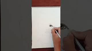 Eye drawing #pencil drawing #outline ️ #Art#pencil sketch ️  #youtube short