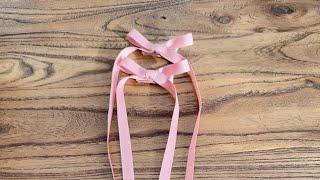 리본공예DIY 에일린리본 발레코어 리본핀 만들기 리본공예 머리핀 리본묶기 how to make ribbon bow