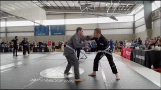 Masters Lightweight White Belt BJJ Match (w/ commentary)