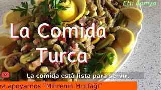 Etli Bamya Tarifi II Turkish Food II La comida Turca II Recetas con subtítulos en español