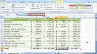 Excel 2007: Organize data using an Excel table