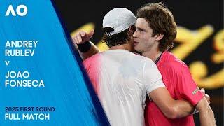 Andrey Rublev v Joao Fonseca Full Match | Australian Open 2025 First Round
