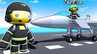 I became a FIGHTER JET pilot in search of SECRETS! - Wobbly Life Gameplay.