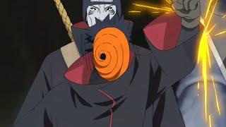 Tobi detiene la espada de Zabuza con un solo brazo - El Grupo Taka se une a Akatsuki