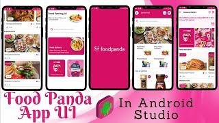 Food App Android Studio | Food Panda App UI | Food App Android Design | Responsive Food App Tutorial