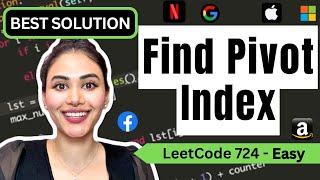 Find Pivot Index - LeetCode 724 - Python #leetcode #leetcode75