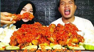 BAR BAR!! MUKBANG 1KG KEPALA AYAM MERCON️ 