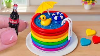 Satisfying Rainbow Jelly Cake Decorating For Summer | Yummy Colorful Dessert Recipe