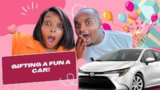 GIVING OUT A CAR TO A FUN