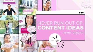 Never Run Out of Content Ideas Again // REBELLE NUTRITION