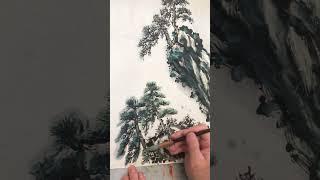 【國畫山水】，初學者學習國畫初級課程 #art #chineseinkpainting