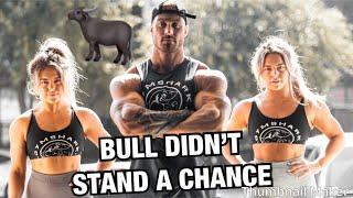 INSANE VOLUME Shoulder Workout With K.K. Fit Twins | Bull Riding In Texas