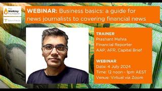 Webinar: Business basics: a guide for news journalists to covering financial news