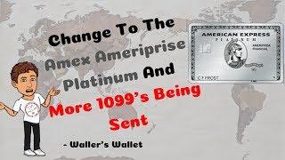 Changes to The Amex Ameriprise Platinum & More 1099-MISC | Waller's Wallet