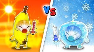 Hot vs. Cold: The Epic Battle of Banana Cat and Apple Cat!  Baby Banana Cat Compilation 