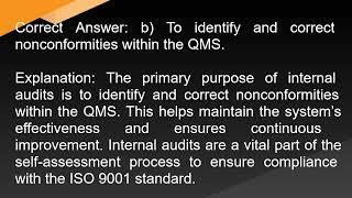 ISO 9001 Lead Auditor Exam Free Practice Questions