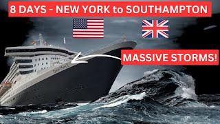 Queen Mary 2 Battles Fierce Storms Across the North Atlantic! Review of 8 Days of Potential Terror!