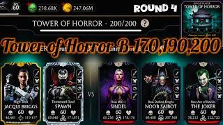 Tower of Horror Boss Match 200 & 170,190 Fight + Rewards MK Mobile | Tormented Soul Spawn