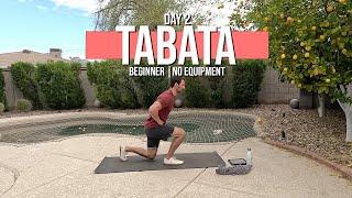 20 Minute Beginner Tabata FAT LOSS WORKOUT | No Equipment | Day 2