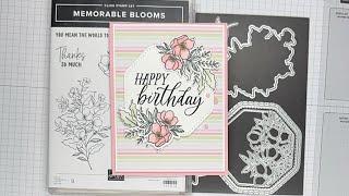 Stampin’ Up! Memorable Blooms Birthday Card Tutorial #diy #papercrafting #patternedpaper #cardmaking