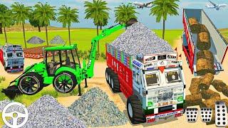 Drive Big Lorry And Loading Bori in Truck with Tractor Trolley in game  #jcb #truck #lorry #194