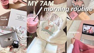 MY 7AM MORNING ROUTINE  workout, smoothie, recent haul items, grwm *productive & healthy* 