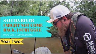 Saluda River Making Me Work For Fish - Kayak Bass Fishing