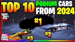 Top 10 BEST Podium Cars in 2024 in GTA Online | 2024 Best Lucky Wheel Car Review in GTA 5 Online